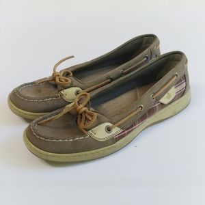 Sperrys | Angelfish Brown Plaid Size 7.5